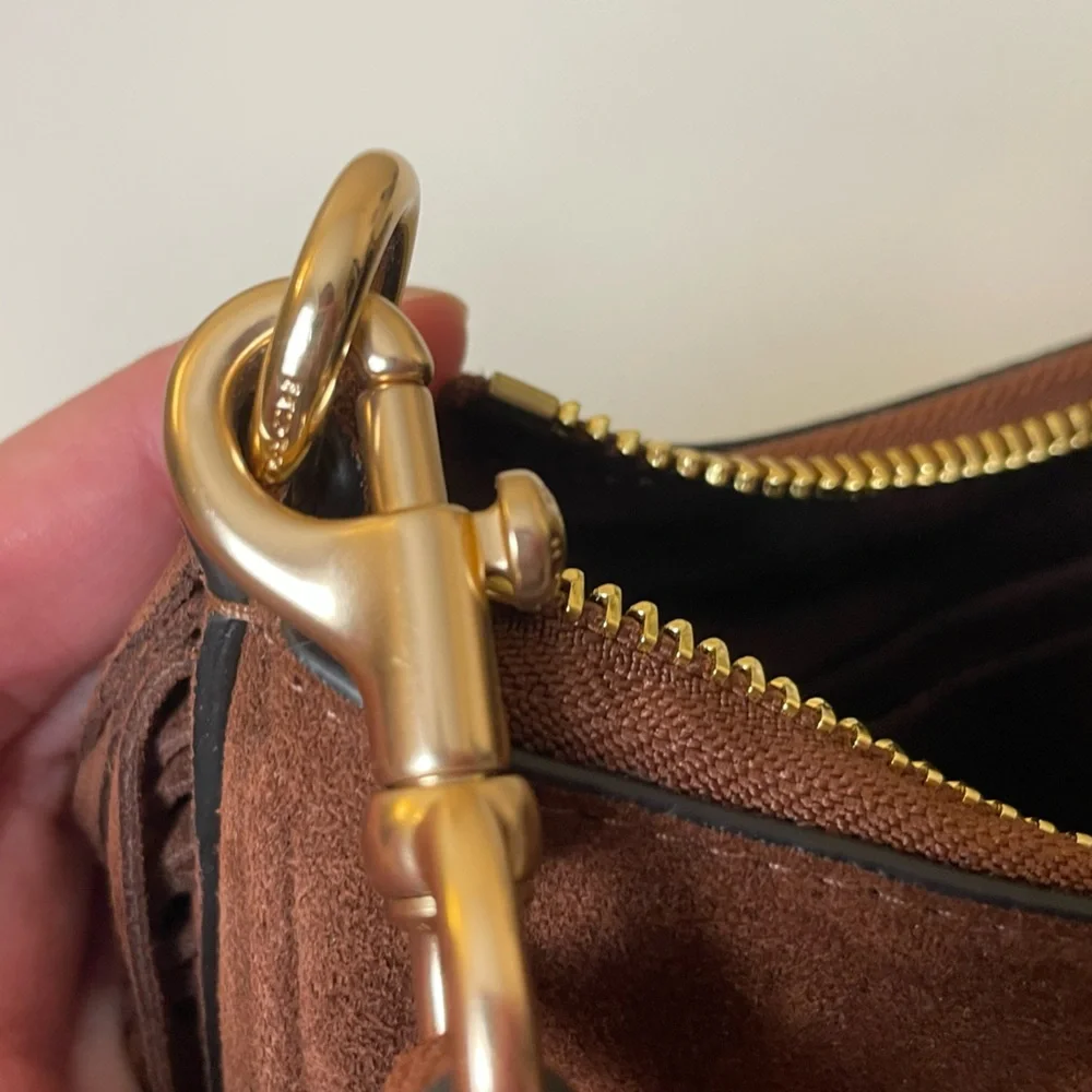 Coach Brown Suede Fringe Teri shoulder crossbody bag - Picture 15 of 15